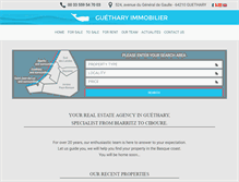Tablet Screenshot of guethary-immobilier.fr